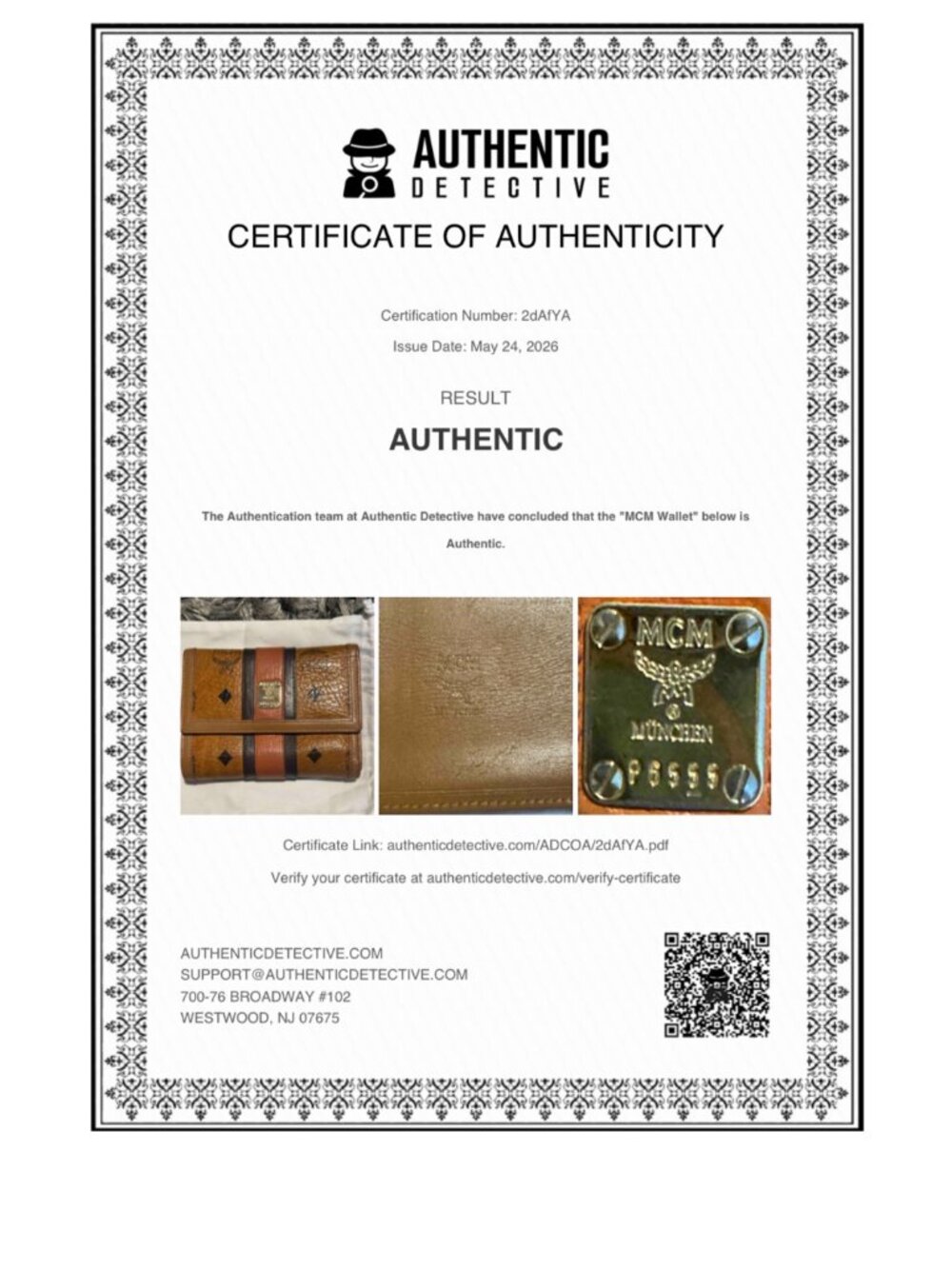 Vintage Authentic MCM Visetos Medium Trifold Wallet Cognac w/Dust Bag & COA - Picture 3 of 14